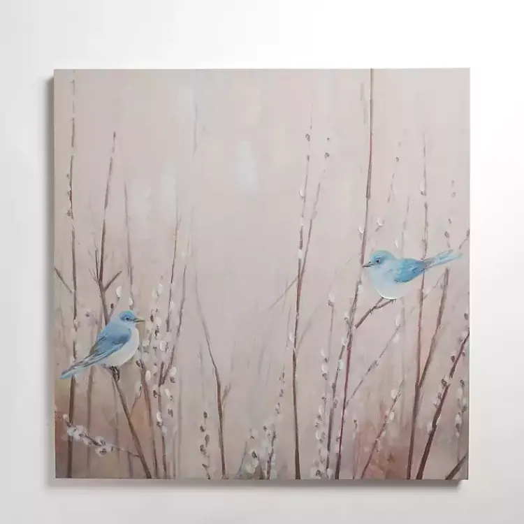Canvas Art-Kirklands Home Bluebirds on Willow Canvas Art Print