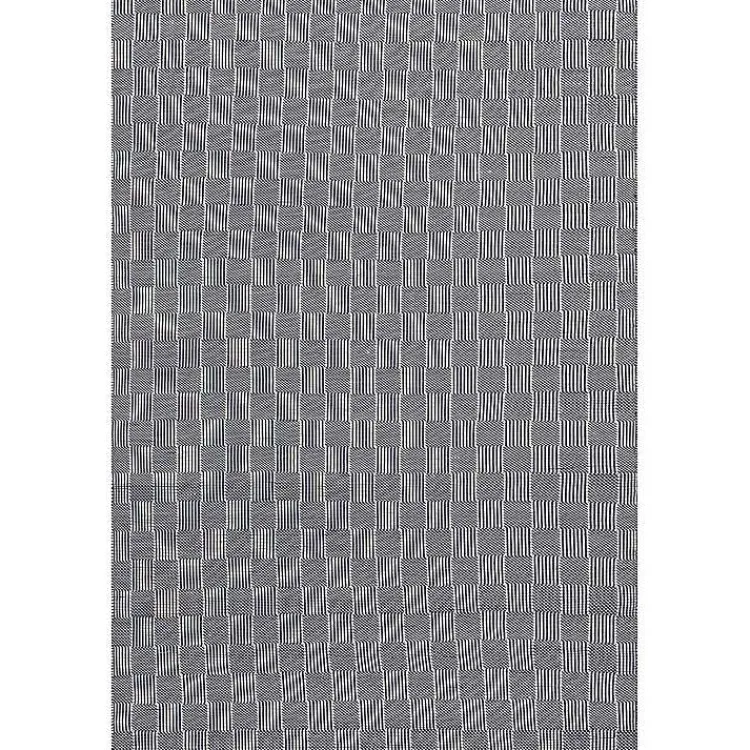 Area Rugs-Kirklands Home Blue & Ivory Checkered Indoor/Outdoor Rug, 5x8