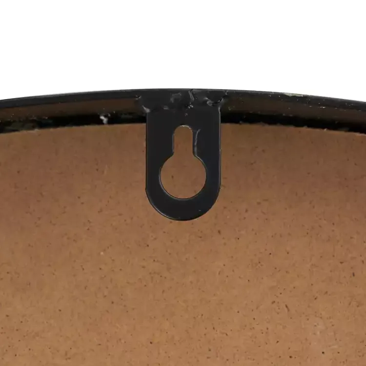 Clocks-Kirklands Home Black Metal Natural Wood Wall Clock