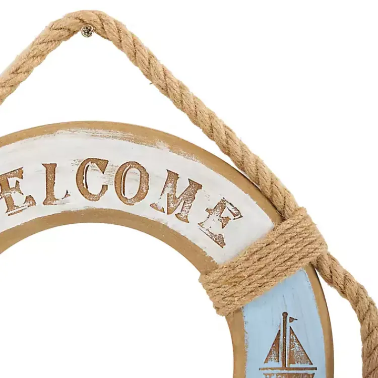 Wall Plaques-Kirklands Home Welcome Life Ring Wall Plaques, Set of 2