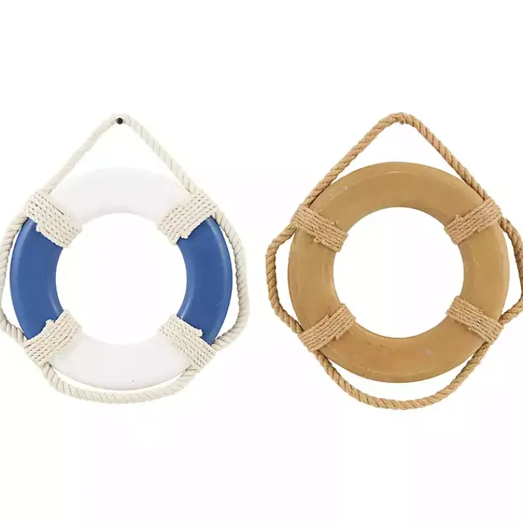 Wall Plaques-Kirklands Home Welcome Life Ring Wall Plaques, Set of 2