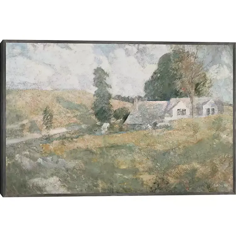 Canvas Art-Kirklands Home Soft Spring Landscape Framed Canvas Art Print Green