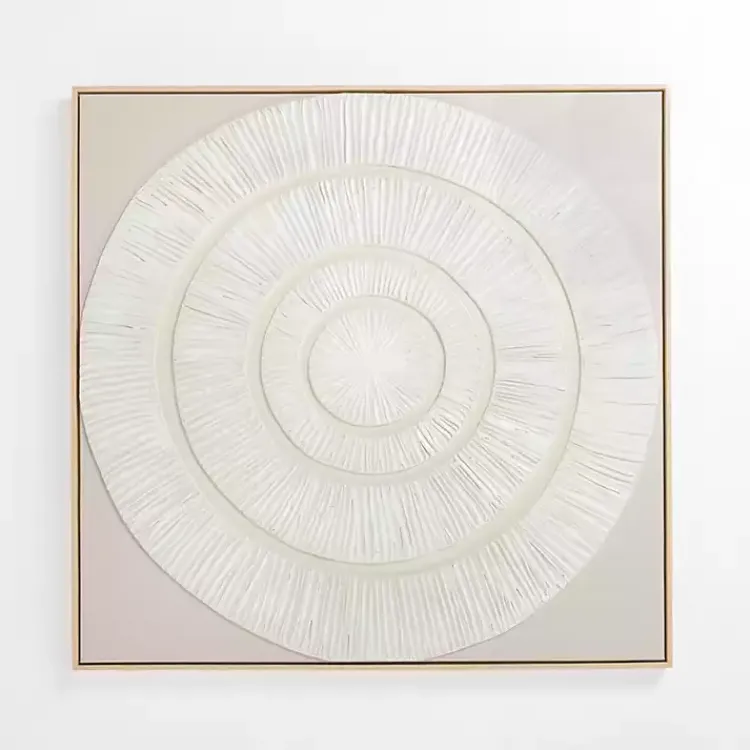 Canvas Art-Kirklands Home Abstract Swirl Framed Canvas Art Print White