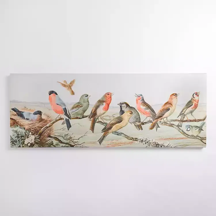 Framed Art-Kirklands Home English Birds Canvas Art Print Multi