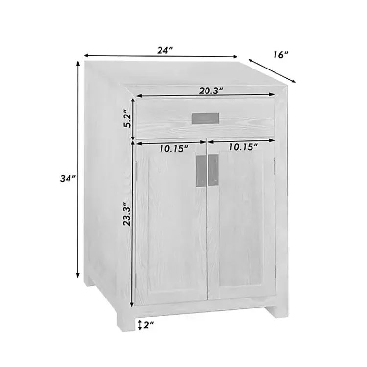 Cabinets & Sideboards-Kirklands Home Natural Wood Closed Modular Cabinet Tan