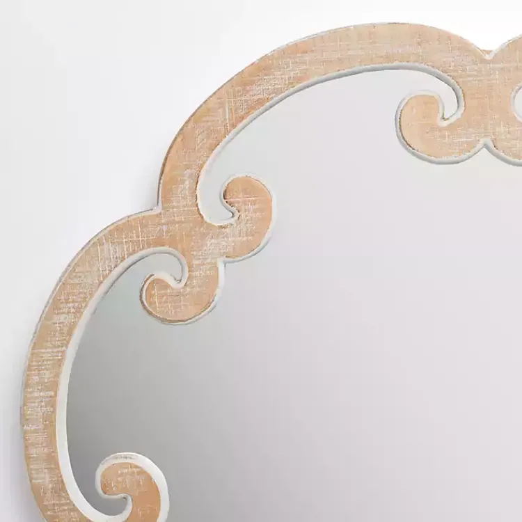 Decorative Mirrors-Kirklands Home Juliette Curled Frame Wood Wall Mirror