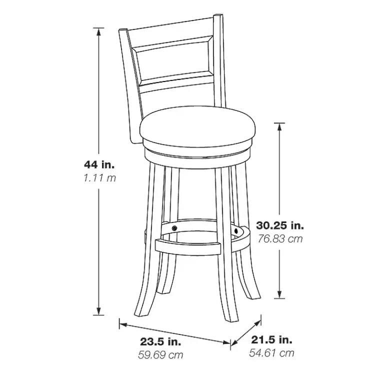 Bar Stools & Counter Height Stools-Kirklands Home Antique Gray Upholstered Swivel Bar Stool Ivory