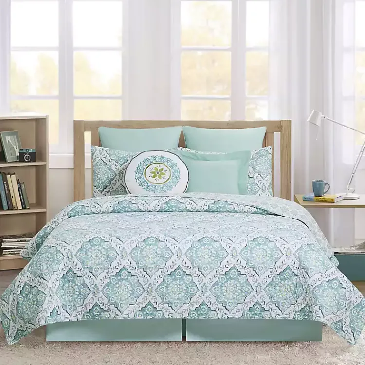 Quilts-Kirklands Home Harlen Mosaic 3-pc. King Quilt Set Blue