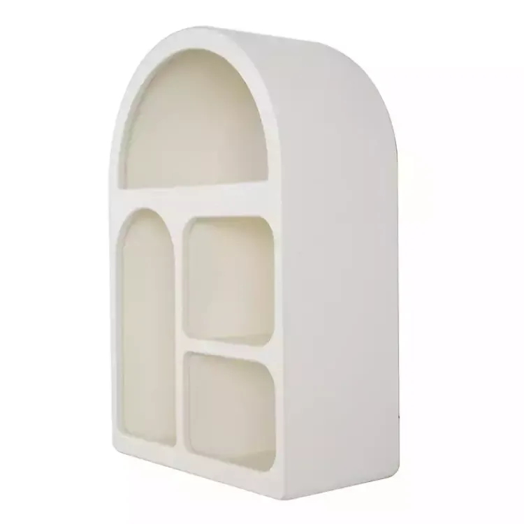Shelves-Kirklands Home Cream Geometric Arch Wall Shelf