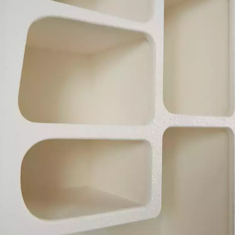 Shelves-Kirklands Home Cream Geometric 5-Section Wall Shelf