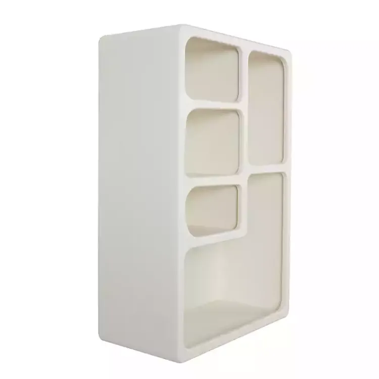 Shelves-Kirklands Home Cream Geometric 5-Section Wall Shelf