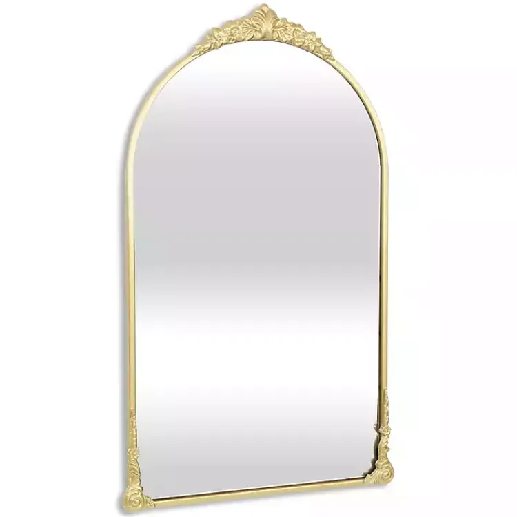 Decorative Mirrors-Kirklands Home Metal Modern Victorian Wall Mirror Gold