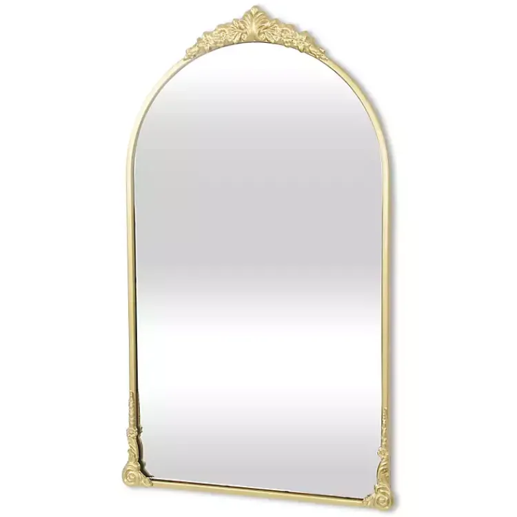 Decorative Mirrors-Kirklands Home Metal Modern Victorian Wall Mirror Gold