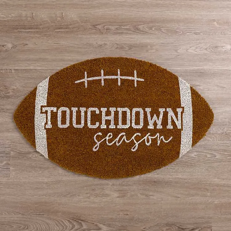 Doormats-Kirklands Home Football Touchdown Season Doormat Brown