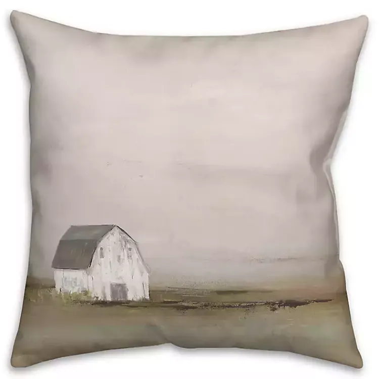 Outdoor Cushions & Pillows-Kirklands Home Foggy Barn Indoor/Outdoor Pillow