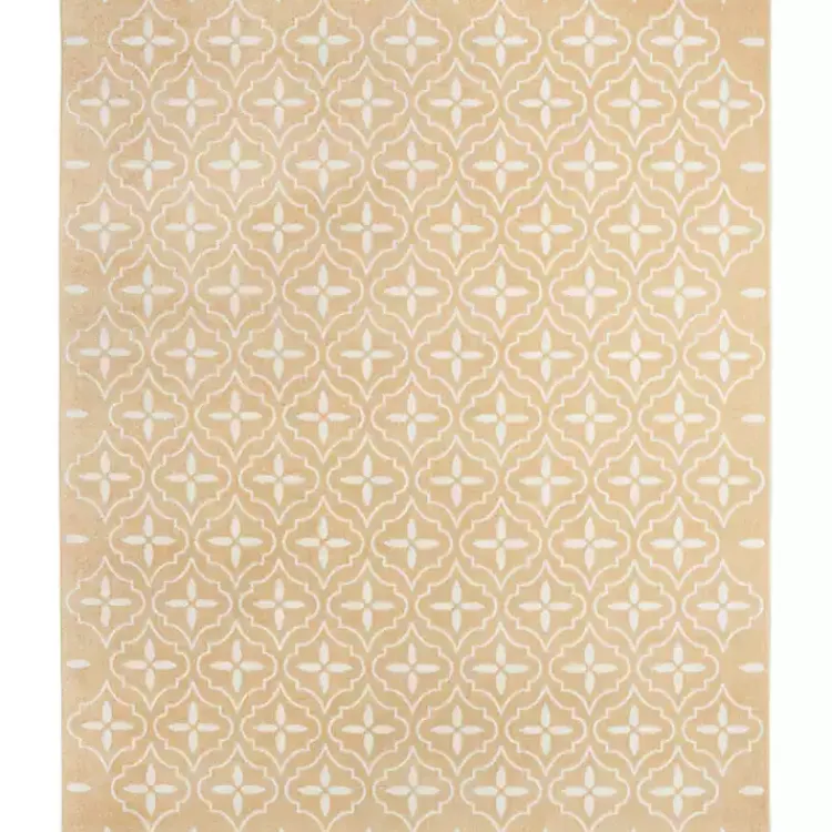 Outdoor Rugs-Kirklands Home Beige & Ivory Quatrefoil Indoor/Outdoor Rug, 8x10