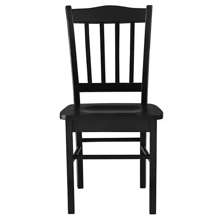 Dining Chairs-Kirklands Home Shaker Wood Dining Chairs, Set of 2 Black