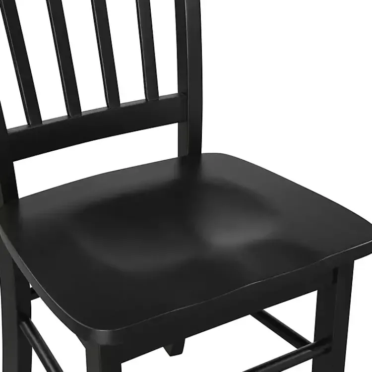 Dining Chairs-Kirklands Home Shaker Wood Dining Chairs, Set of 2 Black
