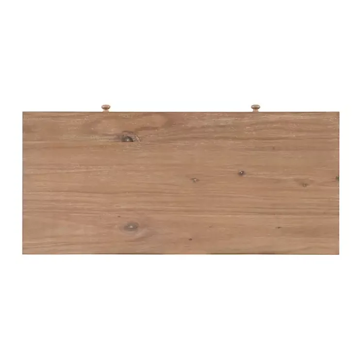 Office Furniture-Kirklands Home Natural Ripples 2-Drawer Wood Desk Brown