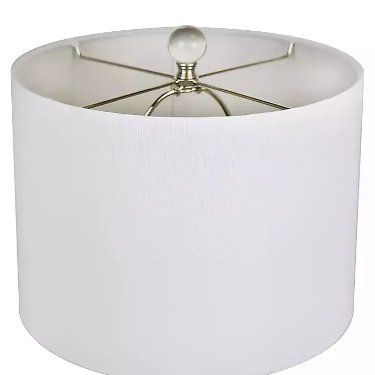 Table Lamps-Kirklands Home Blue Ceramic Embossed Spiro Table Lamp White