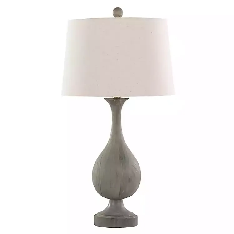 Table Lamps-Kirklands Home Gray Teardrop Table Lamps, Set of 2 White