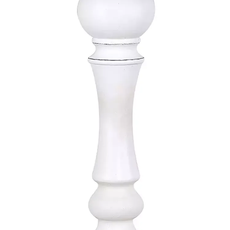 Table Lamps-Kirklands Home Distressed Off- Wilton Table Lamps, Set of 2 White