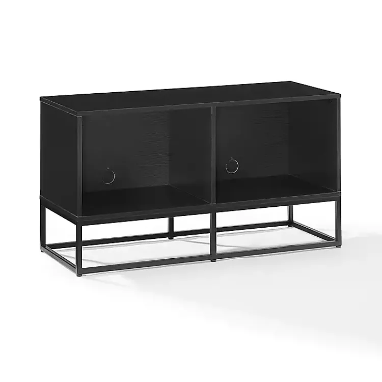 Tv Stands & Media Consoles-Kirklands Home Metal Record Storage Media Console Black