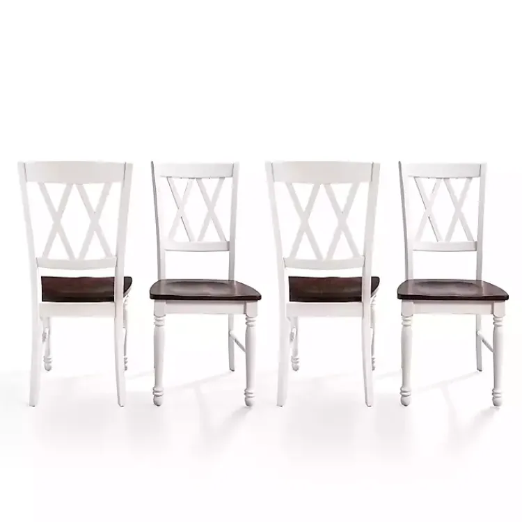 Dining Chairs-Kirklands Home Wood Farmhouse Dining Chairs, Set of 4 White