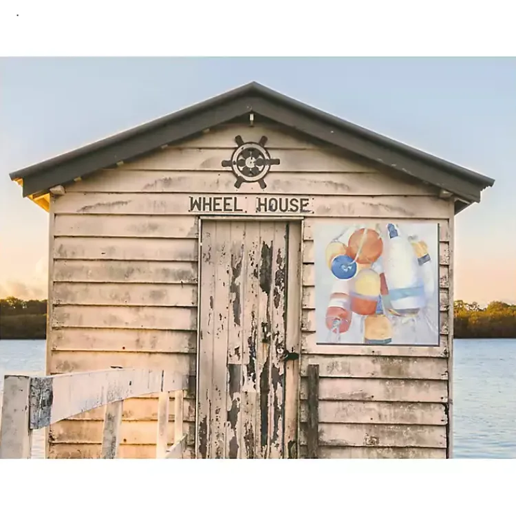 Outdoor Wall Decor-Kirklands Home Pastel Buoys Outdoor Canvas Art Print