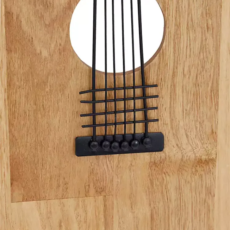 Wall Plaques-Kirklands Home Brown Wood Acoustic Guitar Wall Plaque