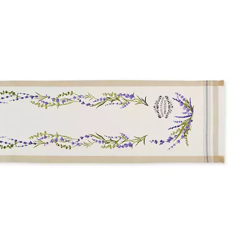 Table Linens-Kirklands Home Lavender Garland Cotton Table Runner