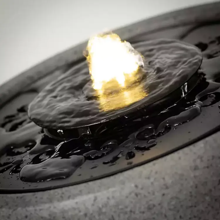 Garden Decor-Kirklands Home Resin Pedestal Outdoor Fountain, 8 in. Gray