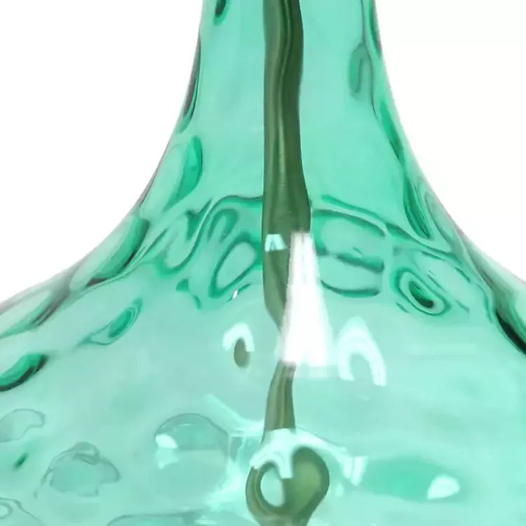 Table Lamps-Kirklands Home Seafoam Dimpled Glass Teardrop Table Lamp Blue