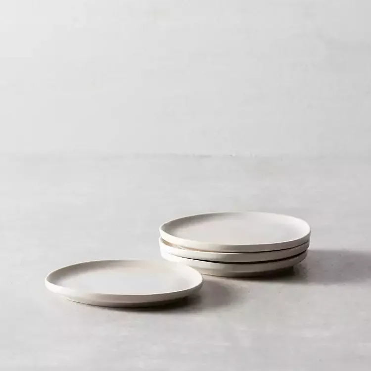 Dinnerware-Kirklands Home Fortessa Sand Ceramic Bread Plates, Set of 4 Tan