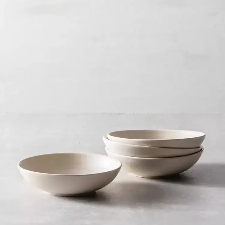 Dinnerware-Kirklands Home Fortessa Sand Ceramic Small Bowls, Set of 4 Tan