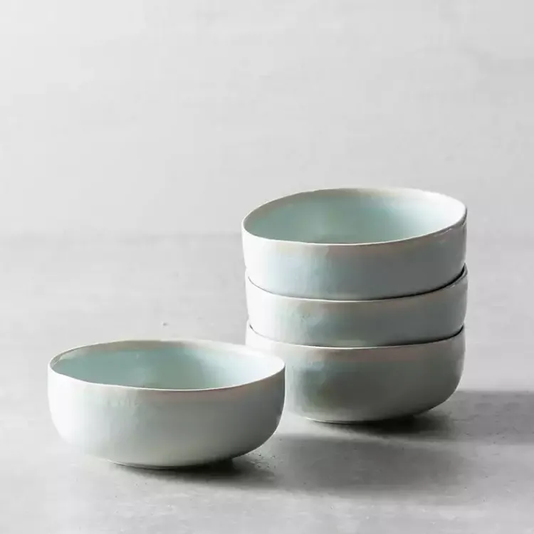 Dinnerware-Kirklands Home Fortessa Cypress Ceramic Soup Bowls, Set of 4 Blue