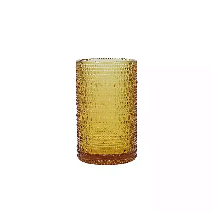 Glassware & Drinkware-Kirklands Home Fortessa Amber Bead Tall Glasses, Set of 6 Yellow
