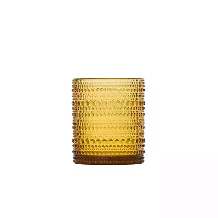 Glassware & Drinkware-Kirklands Home Fortessa Amber Bead Short Glasses, Set of 6 Yellow
