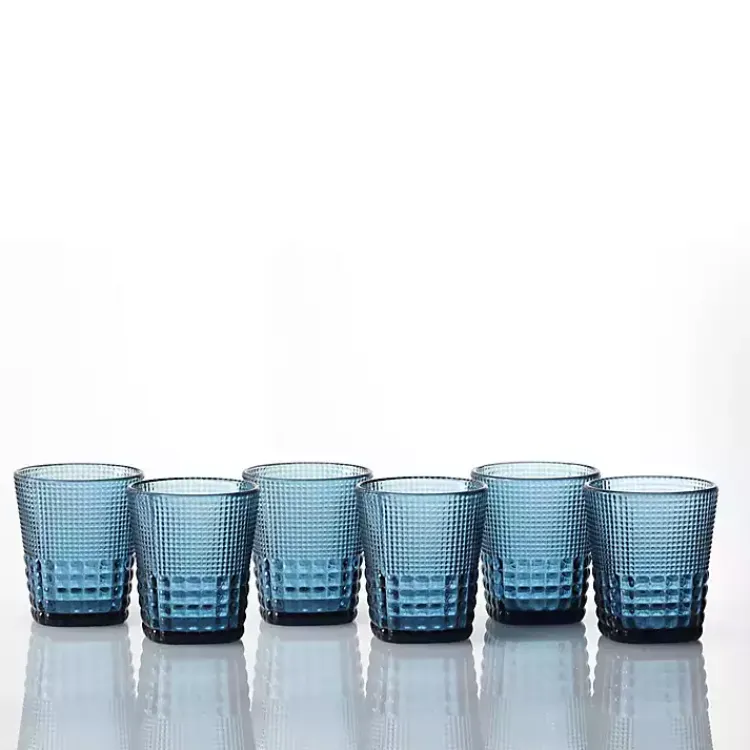 Glassware & Drinkware-Kirklands Home Fortessa Cornflower Malcolm Short Glasses, Set of Blue
