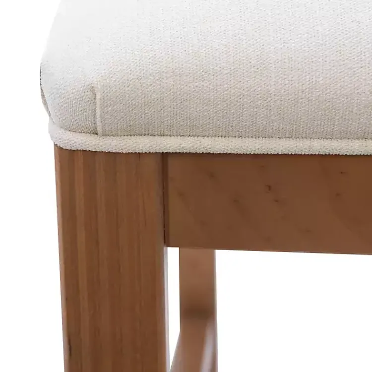 Dining Chairs-Kirklands Home Natural Linen Scalloped Dining Chairs, Set of 2 White