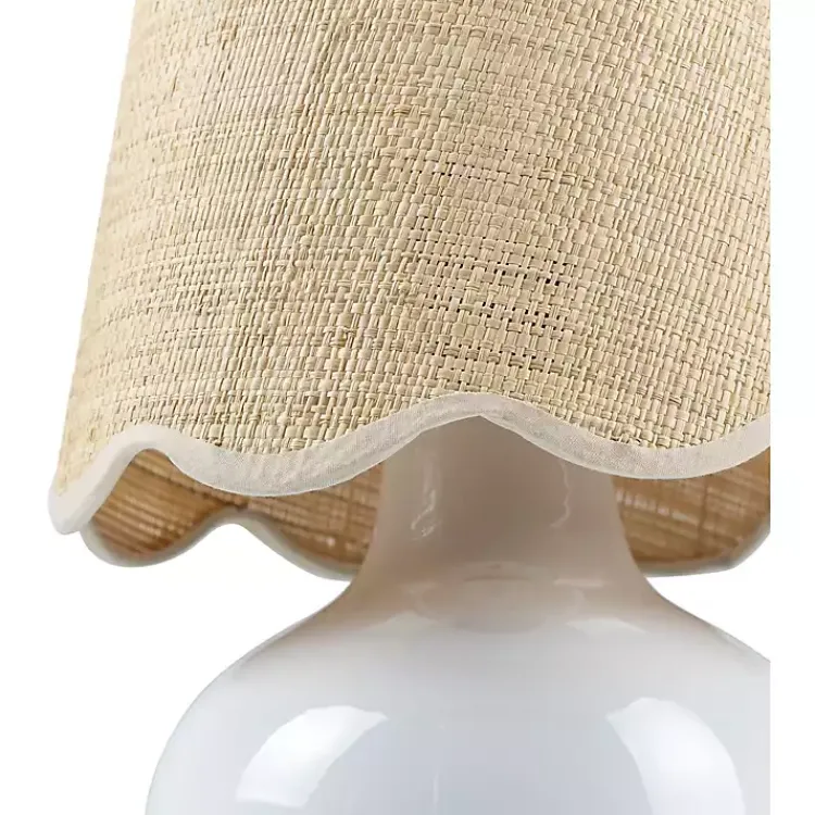 Table Lamps-Kirklands Home Stella Diminuta Table Lamp with Woven Shade White