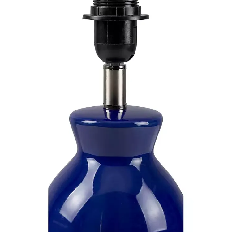 Table Lamps-Kirklands Home Stella Mini Table Lamp with Woven Shade Blue