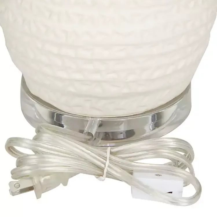 Table Lamps-Kirklands Home Cream Ceramic Gourd Table Lamp White