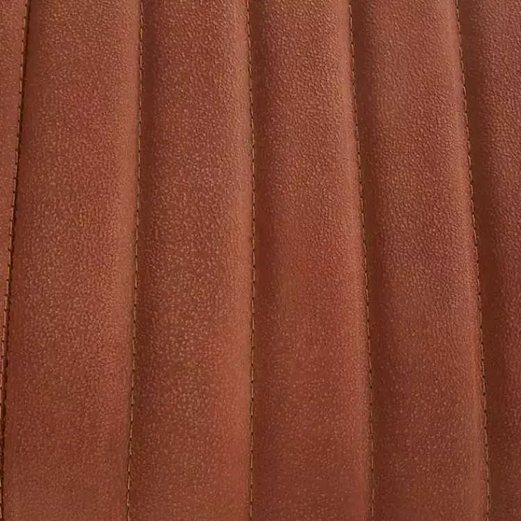 Benches & Ottomans-Kirklands Home Leather Tufted Panel Bench Brown