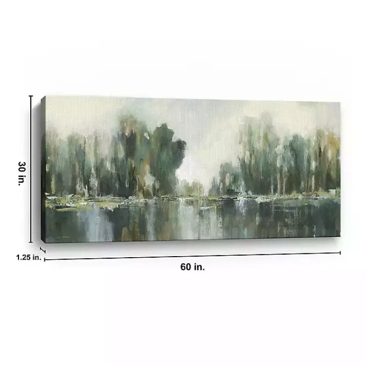 Canvas Art-Kirklands Home Abstract Treeline Canvas Art Print, 60x30 in. Blue