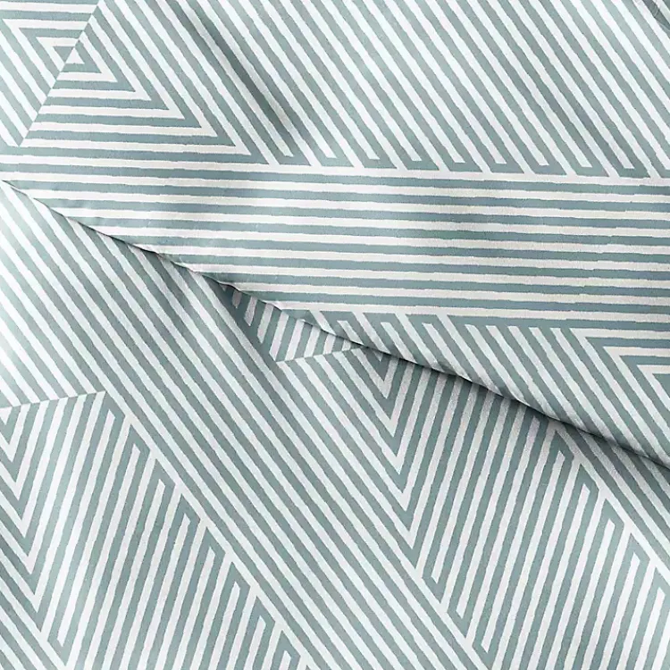 Duvets-Kirklands Home Blue Linear 2-pc. Twin Duvet Cover Set