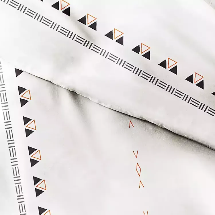 Duvets-Kirklands Home Bohemian Stripe 3-pc. Queen Duvet Cover Set White