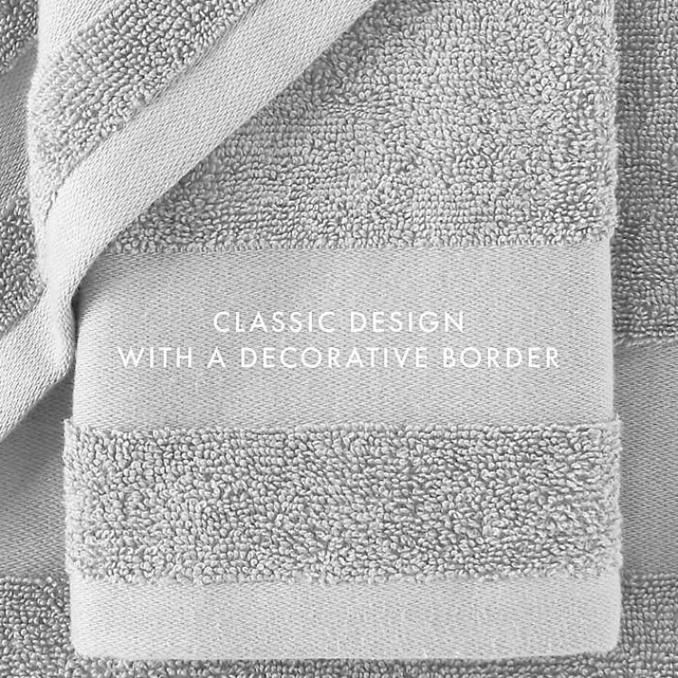 Bath Towels-Kirklands Home Essential Cotton Bath Towels, Set of 4 Gray