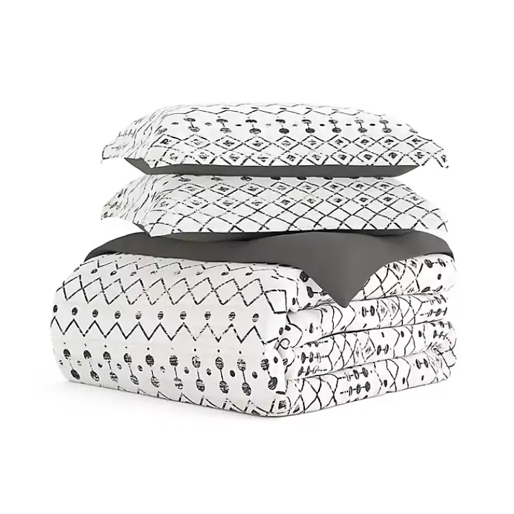 Duvets-Kirklands Home Gray Bohemian 3-pc. King Duvet Cover Set