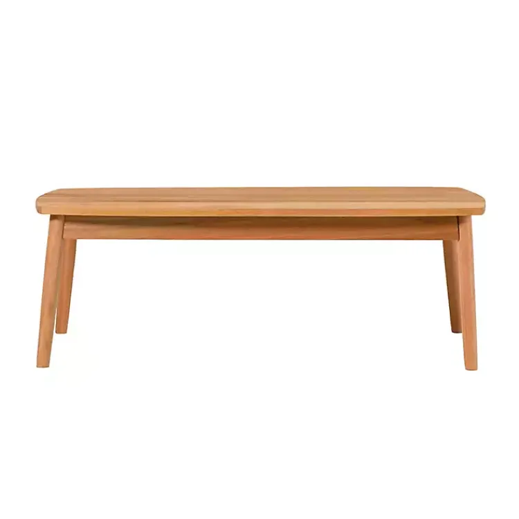 Outdoor Tables-Kirklands Home Natural Eucalyptus Wood Outdoor Coffee Table Tan